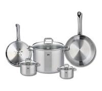Set de 2 Poêles de cuisson 24 et 28 cm et 3 faitouts 12, 14 et 26 cm Elo Profi Citrin