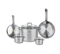 Set de 2 Poêles de cuisson 24 et 28 cm et 3 faitouts 12, 14 et 26 cm Profi Citrin Elo