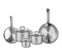 Set de 2 Poêles de cuisson 24 et 28 cm et 3 faitouts 12, 16 et 20 cm Elo Profi Citrin Gris