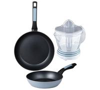 Set de 2 poêles San Ignacio Ø20 et Ø26 cm + presse-agrumes de 40 W de puissance - Capacité de 1,2 litres