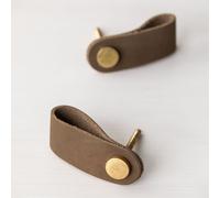 Set de 2 poignées en cuir Jember Brun Praliné