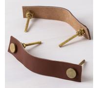 Set de 2 poignées en cuir Teroy Caramel