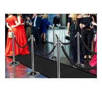 Set de 2 poteaux d'accueil CLASSIC, chrome