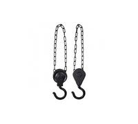 Set de 2 poulies à crochet - L 3,1 x l 6,6 x H 14,5 cm - Fonte