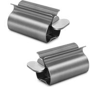 set de 2 presse-tubes en acier inoxydable | Presse-tubes pour dentifrice | Vide-tubes pour crèmes avec fonction de support | Extracteur manuel de tubes | Distributeur de dentifrice pour salle de bain