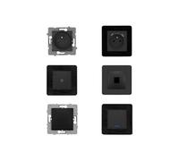 Zenitech - Set de 2 prises 16A + 2 interrupteurs va et vient + prise RJ45 + prise TV - idéal T3