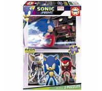 Set de 2 Puzzles Educa Neon Sonic 100 Pièces