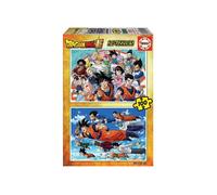 Set De 2 Puzzles Enfant Dragon Ball Z 100 Pieces : Son Gohan Vegeta Krilin Son Goten Son Goku - Educa Collection Manga