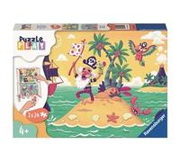 Ravensburger - Puzzle&Play - 2x24 pièces - La Chasse au trésor des Pirates - pour Enfants dès 4 Ans - Puzzle de qualité supérieure - Carton épais et résistant - 05591