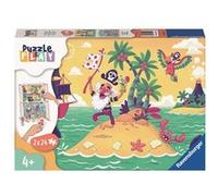 Ravensburger - Puzzle&Play - 2x24 pièces - La Chasse au trésor des Pirates - pour Enfants dès 4 Ans - Puzzle de qualité supérieure - Carton épais et résistant - 05591