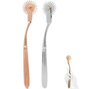 Set de 2 Rouleaux de Massage en Acier Inoxydable Or & Argent - Accessoires Sensibles pour Couples, Stimulation Corporelle, Jeux BDSM et Intimité Créative