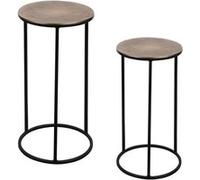 Set de 2 sellettes rondes or 41 et 33 cm - - Or - Métal