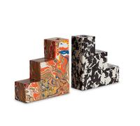 Set de 2 serre-livres Swirl LxWxH 15x5x15cm
