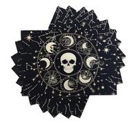 Set de 2 Sets de Table Phénomènes célestes mystérieux | Étoile de la Lune Crâne - 30x45cm - Sets de Tables lavables pour Les Vacances - Sets de Table pour la Cuisine et Les fêtes - Décoration