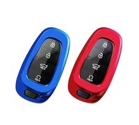 【Set de 2】 SHAOHAO Compatible avec Hyundai Tucson NX4 2021 2022 2023 2024 Plug-in Hybrid PHEV Hybrid N Line Coque de e Voiture en Silicone TPU Key Cover Rouge + Bleu