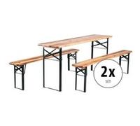 Set de 2 Stagecaptain Hirschgarten garniture de jardin, longueur 177 cm G