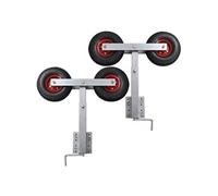vidaXL Set de 2 supports à double roue inclinables pour remorque bateau 59-84 cm Argent G