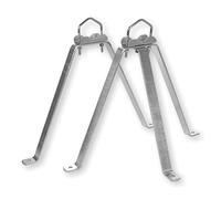 Set de 2 Supports muraux 34 cm | Fixation pour mâts Jusqu’à 60 mm | Support Mural pour antenne Satellite | Écarteur Mural en Acier galvanisé