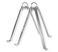 Set de 2 Supports muraux 42 cm | Fixation pour mâts Jusqu’à 60 mm | Support Mural pour antenne Satellite | Écarteur Mural en Acier galvanisé