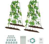 set de 2 supports pour plantes grimpantes Cadre A-Concombre Spalier pliable 100x80cm