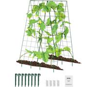 set de 2 supports pour plantes grimpantes Cadre A-Concombre Spalier pliable 117x84cm