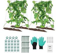 set de 2 supports pour plantes grimpantes Support pour concombre à cadre A Spalier pliable 90x140cm