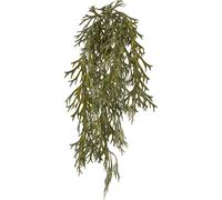 set de 2 suspensions de fougère en bois 75 cm vert olive - Plante artificielle exotique pour des intérieurs stylés