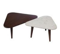 Set de 2 tables basse en marbre - Amadeus - - Bois Multicolore G