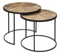 Set de 2 tables basses Basile Atmosphera Marron G
