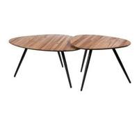 Set de 2 tables basses Bella en teck - - Marron - Bois