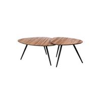 Set de 2 tables basses Bella en teck - - Marron - Bois