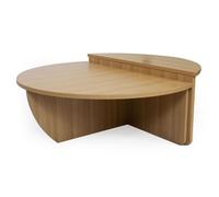 Set de 2 tables basses design Glowik Chêne clair