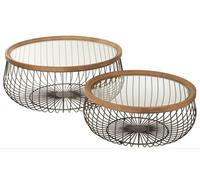 Lot de 2 Tables Basses Design "Loca" 100cm Noir