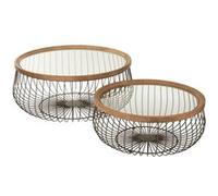 Lot de 2 Tables Basses Design "Loca" 100cm Noir