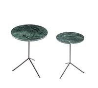 Set de 2 tables basses rondes vertes en marbre - Table Passion