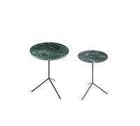 Set de 2 tables basses rondes vertes en marbre - Table Passion - Vert - Marbre Vert