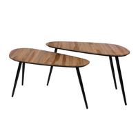 Set de 2 tables basses teck bella