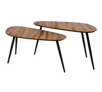 Set de 2 tables basses Teck Bella - Amadeus - - Bois Multicolore G