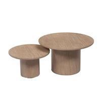 Amadeus - Set de 2 Tables Basses travertin