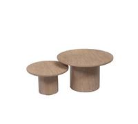 Amadeus - Set de 2 Tables Basses travertin