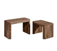 Set de 2 Tables d'appoint - Bois Massif de Palissandre huilé Toronto #144
