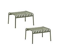 Set de 2 tables d'appoint de jardin /ottoman Palissade WxHxD 65x60x37cm