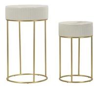 Set de 2 tables d'appoints en mdf et métal Wedding