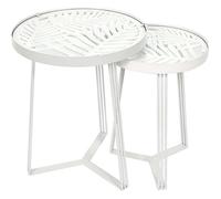 Set de 2 tables gigognes Wild Blanc