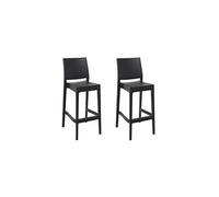 Set de 2 tabourets de bar Maya , Noir