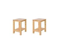 Homestyle4u – Set de 2 tabourets de table en pin massif