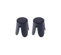 sweeek Set de 2 tabourets empilables bleu marine bouclette texturée NIKI Ø30 / 44 x H46cm Bleu marine