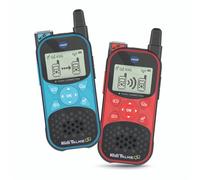 VTech - Talkie-walkies Kidi Talkie Explorer Bleu/Rouge, Lampe torche, Portée 200 m, Cryptée