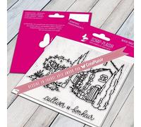 Set de 2 tampons clear cultiver le bonheur - 10x8cm