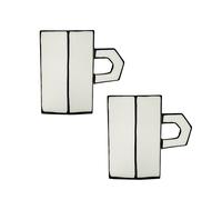 Set de 2 tasses à double espresso Carte Blanche LxWxH 8x5.8x7.7cm